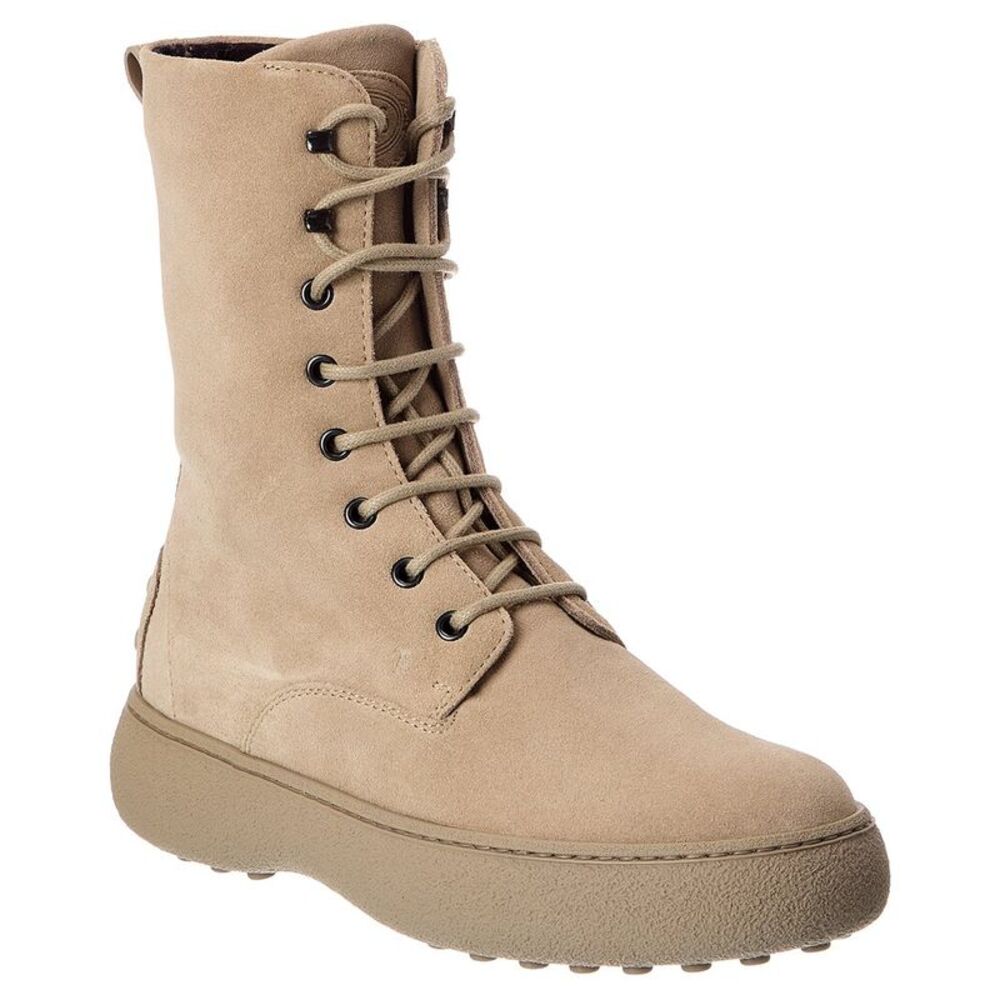 Tod’S Suede Boot, Beige